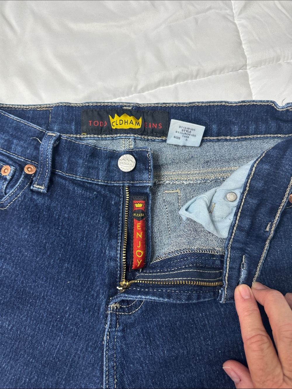 Todd Oldham Women’s Dark Blue Denim Jeans